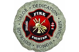 Spoontiques Firefighter Stepping Stone: A Blazing Statement for Home Decor