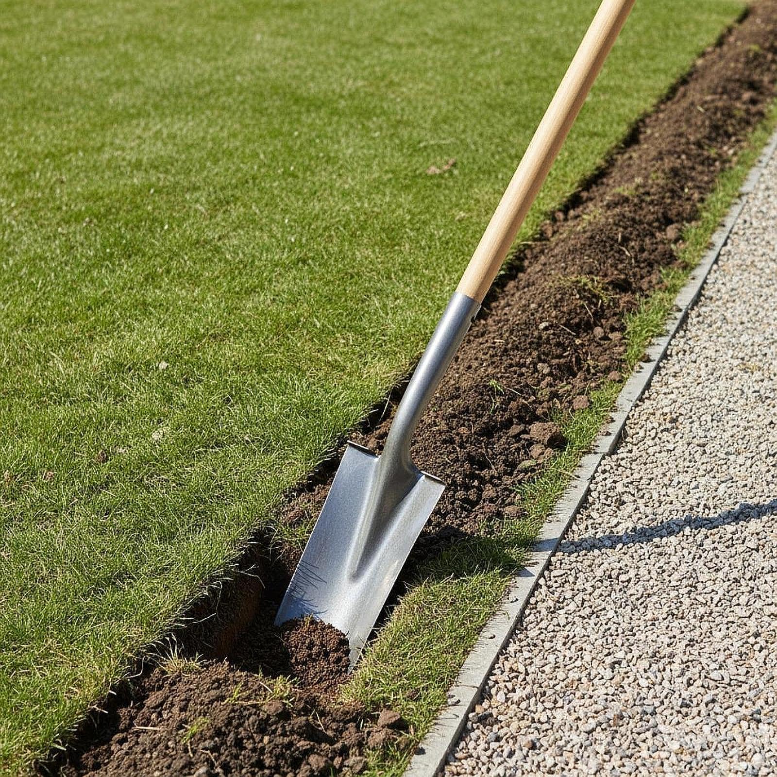 Gralara Schmaler, Gartenspaten, Handwerkzeug für Garten und Landschaftsbau zum Graben und Wurzelschneiden