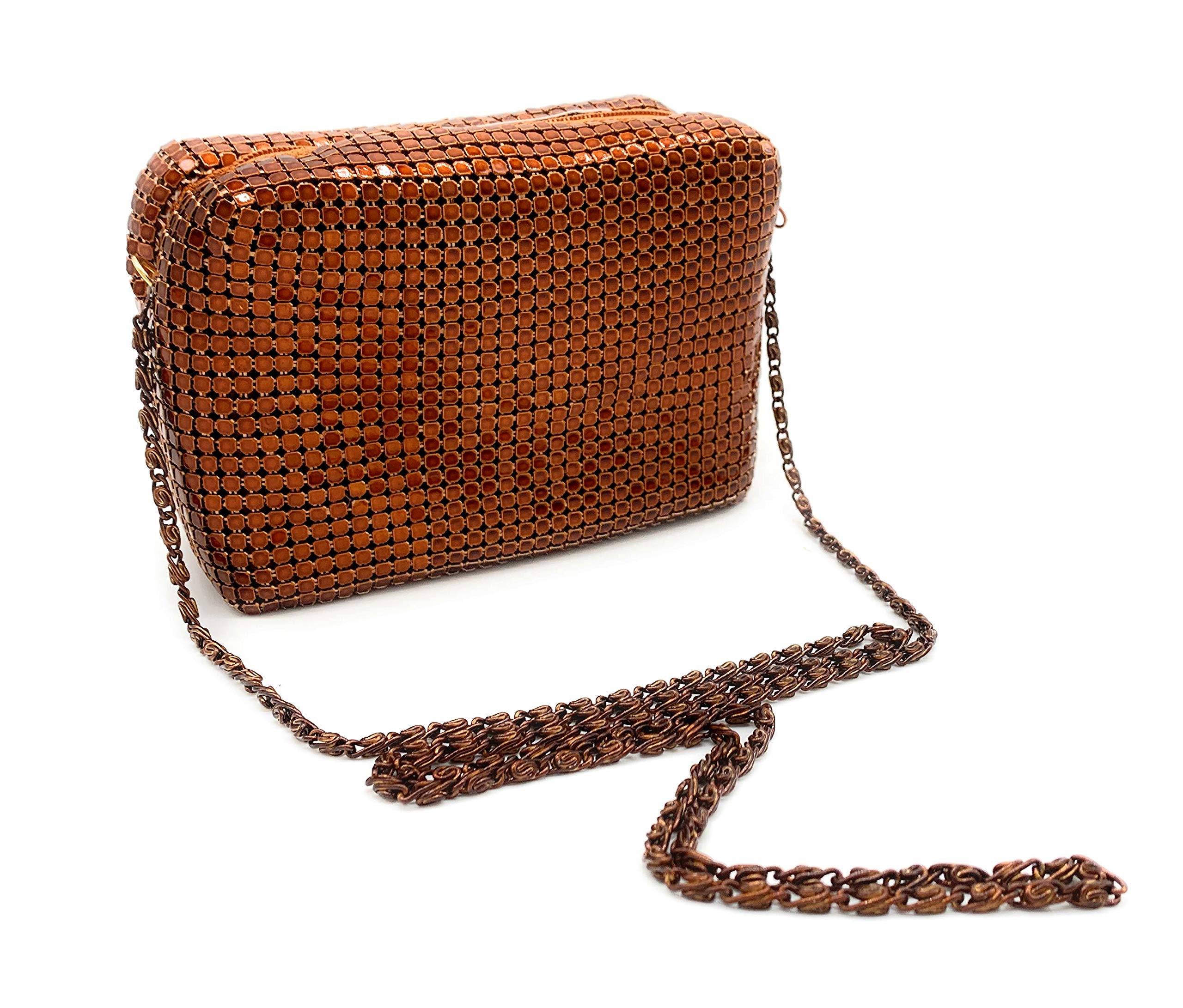 Frewahmesh X-Small Women Metal Mesh Evening bag (Copper)