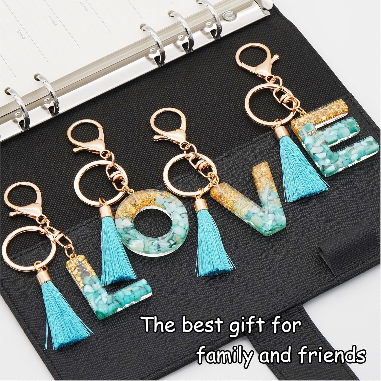 TTYY Alphabet Initial Letter Keychain for Women gift To Little Girls Tassel Butterfly Pendant Key Ring for Backpack - Image 7