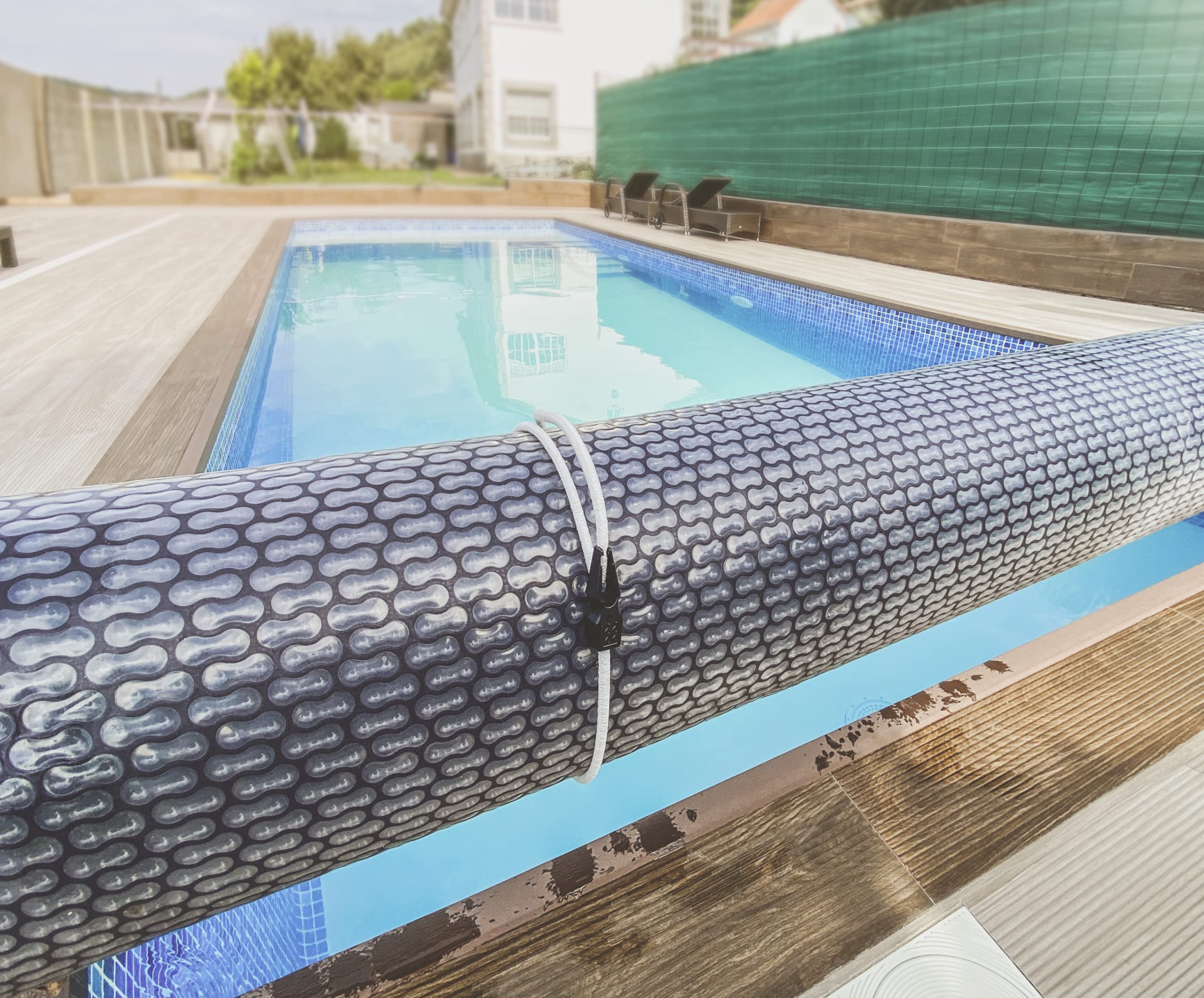 MAGMA 4 Cavi Elastici Regolabili di Chiusura Rapida per Piscina 75 cm, 8 mm di diametro, Corda Elastica di Fissaggio Saldi, Segnale V20, Portabiciclette, Campeggio Quick Clip (Bianco))