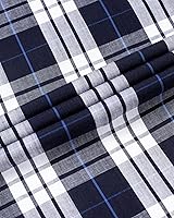Vista 6 de Alimens & Gentle - Camisas a cuadros con botones para hombre, camisas de vestir de manga larga, de algodón, corte estándar