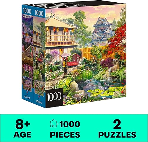 Miniatura 2 de Juego de 2 rompecabezas de 1000 piezas, para adultos, familias y niños a partir de 8 años.