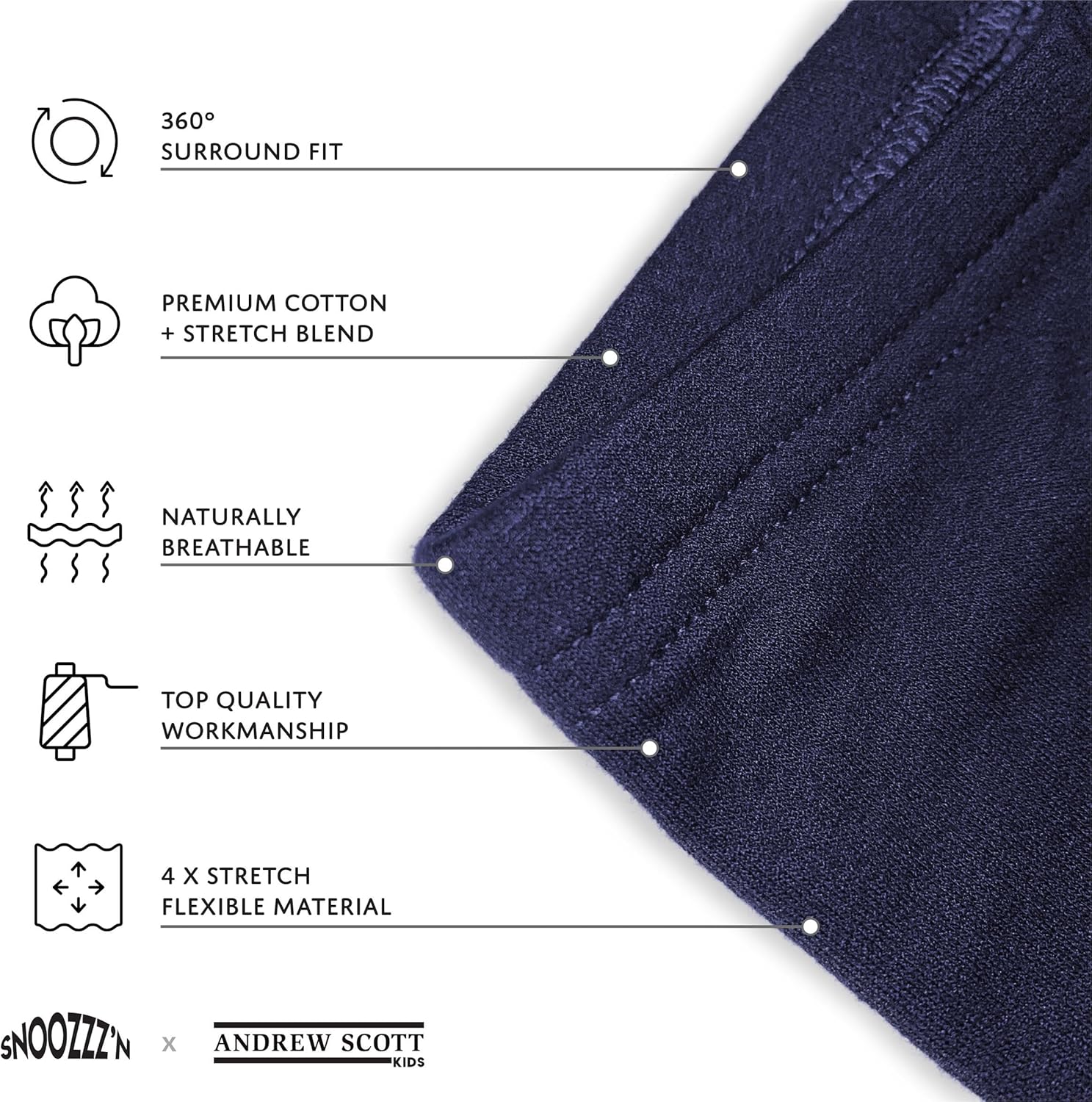 Boys Girls Toddler Little Kids Unisex 6 Pack Cotton Stretch Snug Fitting Long Pant Leggings - Image 3