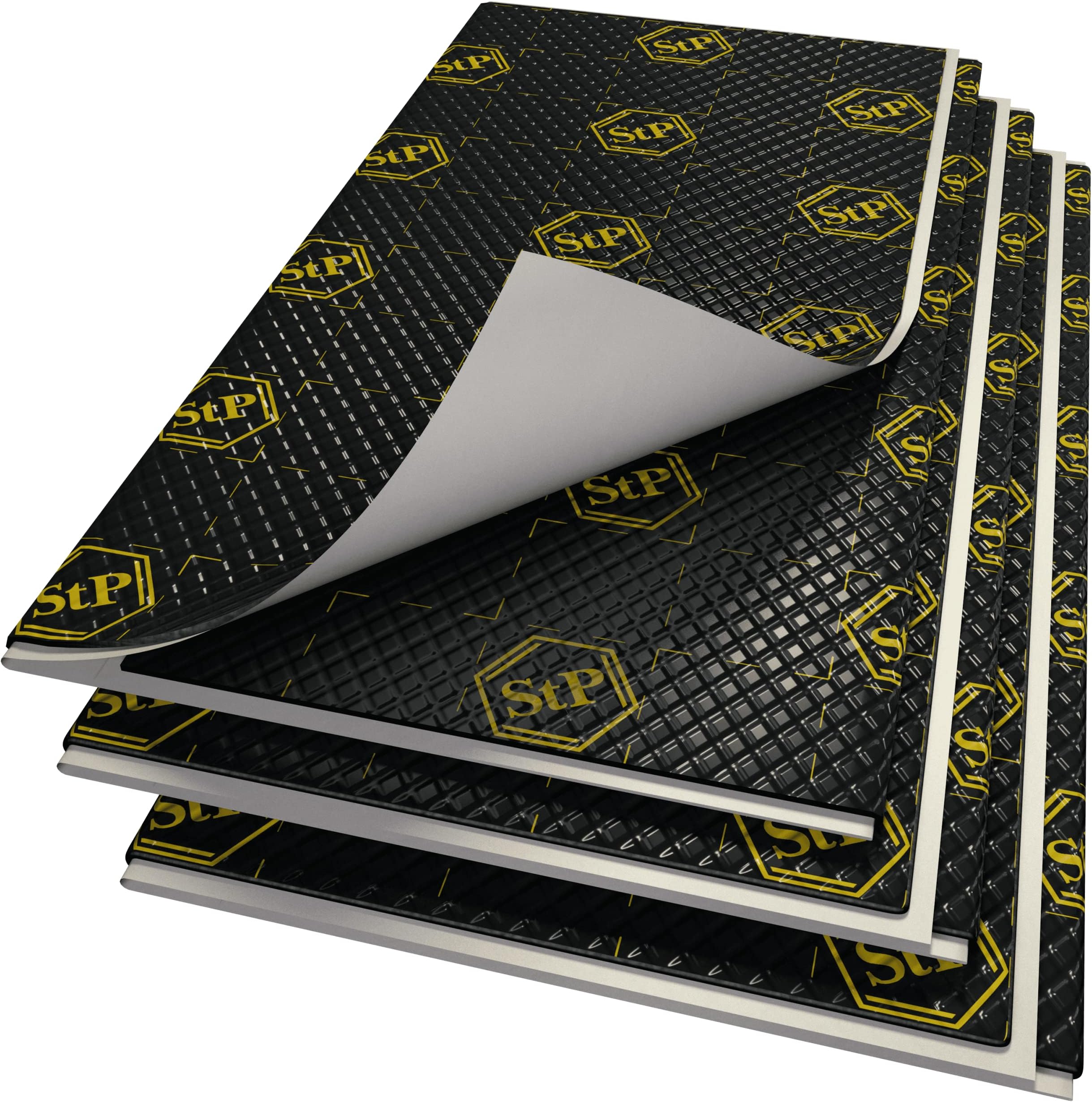 STANDARTPLAST Black Gold 49 sqft 90 mil Sound Noise Control Adhesive Car Butyl Material Self-Adhesive Automotive Vibro Insulation Dampening Mat Insulator (Gold 49 sqft 90mil)
