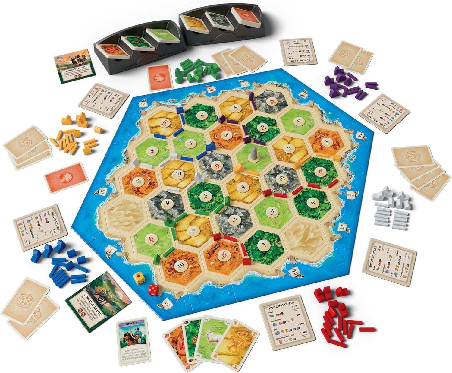 CATAN Board Game + 5-6 Player Expansion Bundle - Strategy Game for Families & Adults, Trade Build Settle, Extended Player Count Party Game, Ages 10+, 3-6 Players