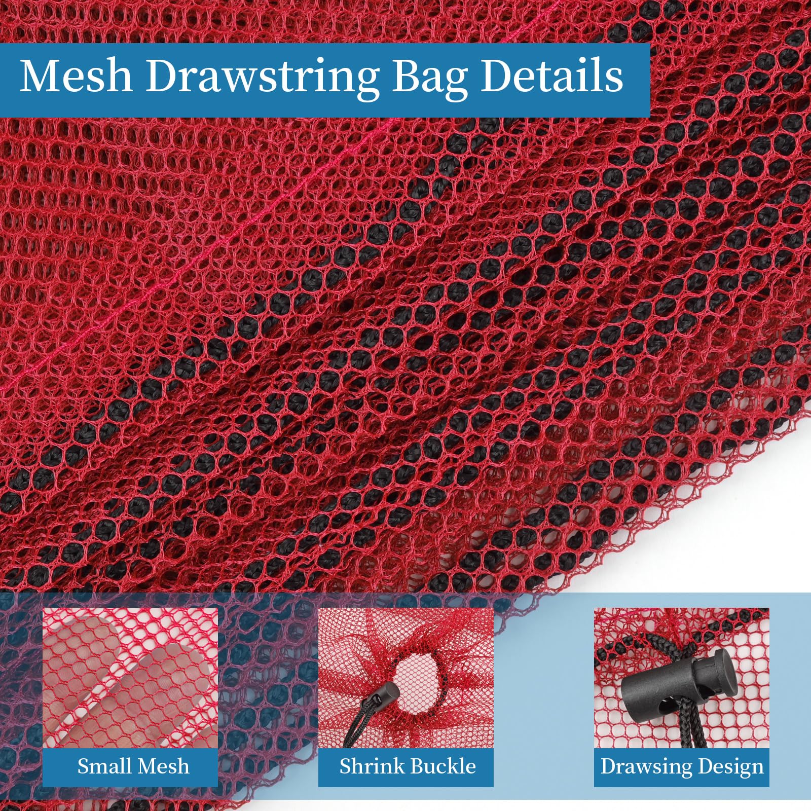 Amazon.com | 6 Pack Mesh Drawstring Bags with Lock, 14x17 for Gym