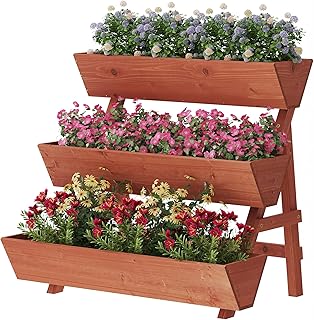Raised Garden Bed, 3 Tier Vertical Garden Planter for Indoor & Outdoor, ...