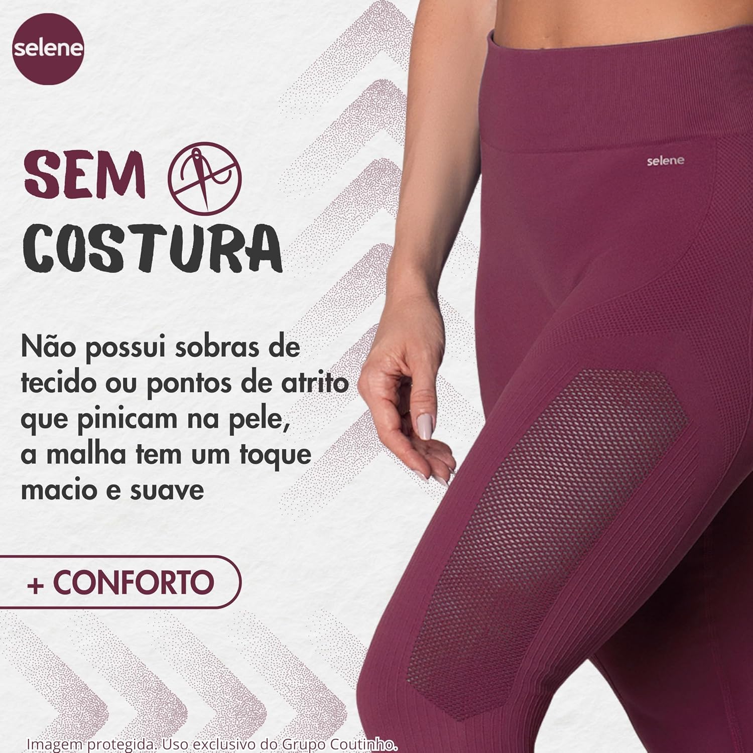 Legging Academia Poliamida Cintura Alta Microfuros Sem Costura Fitness Selene