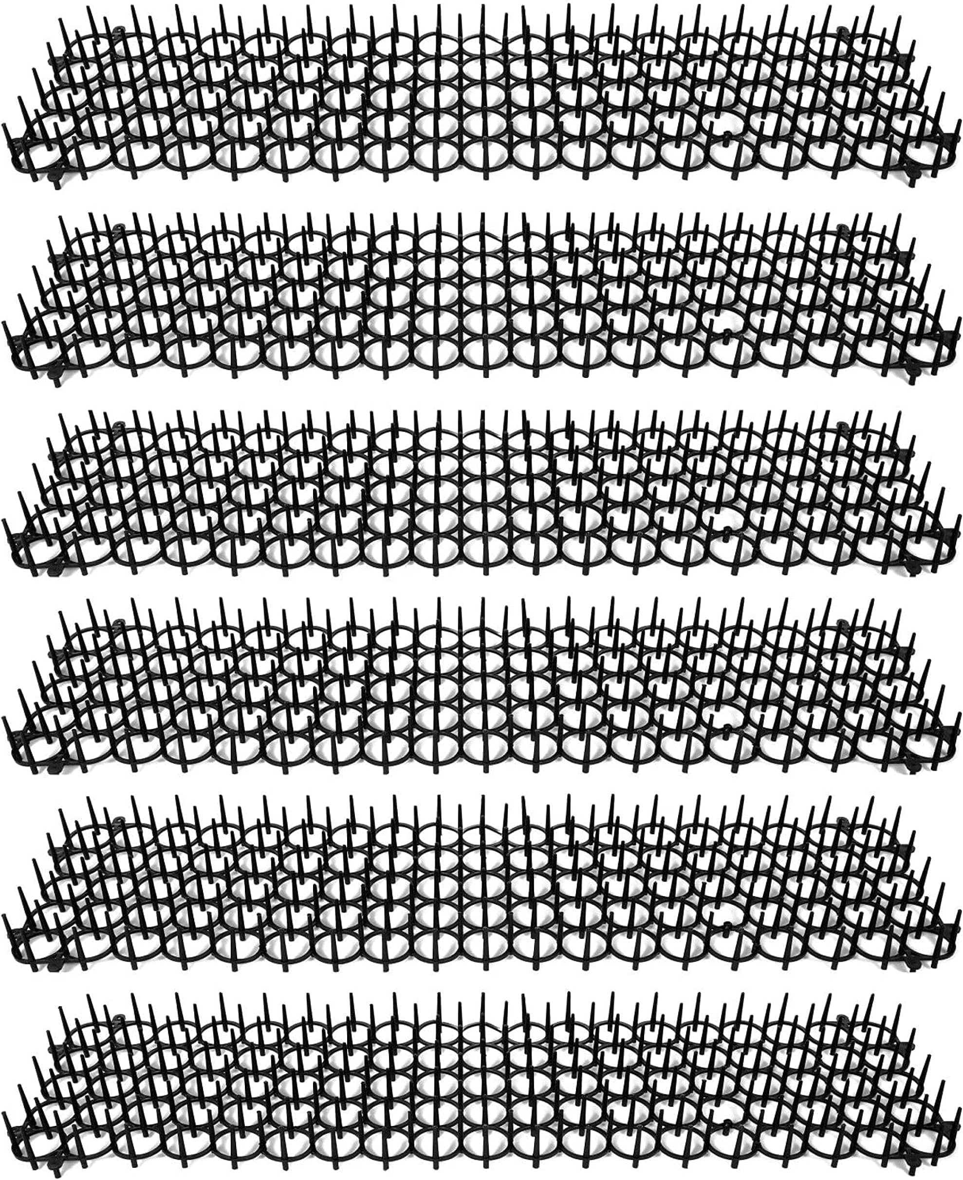 HomardenCat Scat Mat 6 Pack - 19x5 Inch Spike Mats with 1 Inch Plastic Spikes - Cat and Dog Deterrent for Indoor or Outdoor Use - Anti-Dig and Anti-Scratch Mat for Garden, Furniture, and Yard
