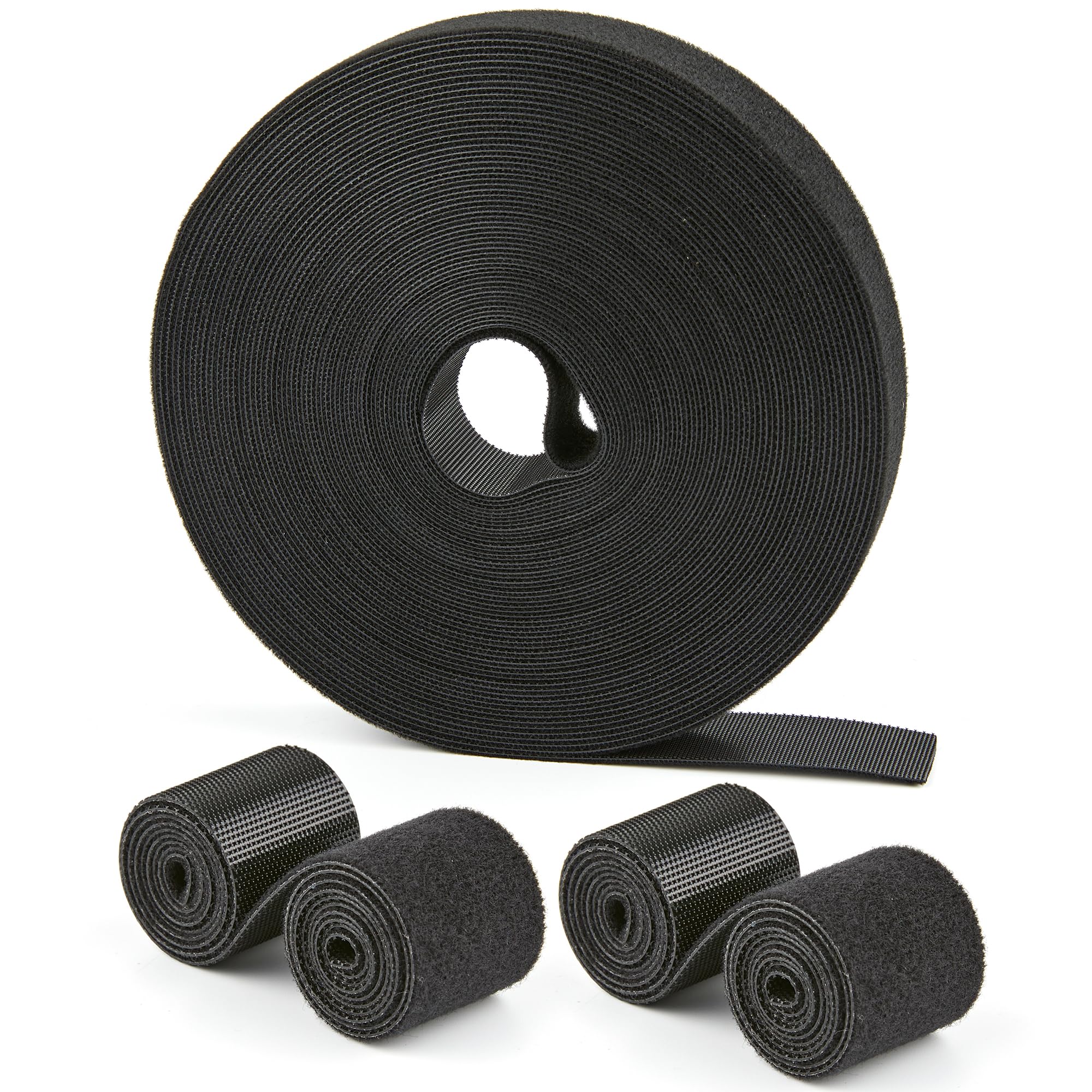 40 Ft x 1 inch Hook and Loop Roll, Reusable Fastening Cable Ties, Multi-Purpose Cable Management Wire Ties Cable Straps for Organizing Home, Office and Data Centers