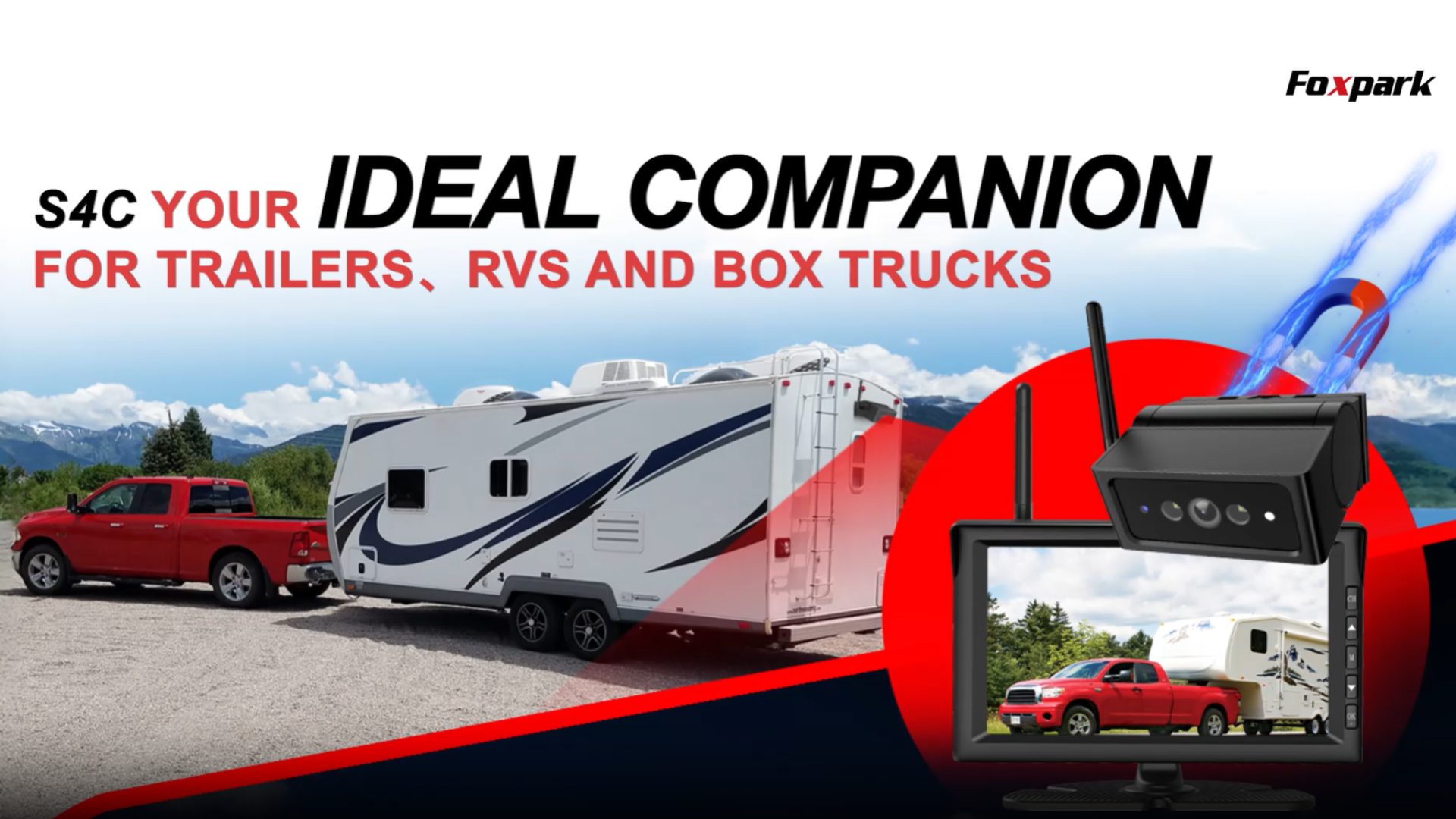 Amazon.com: Foxpark Magnetic Wireless Backup Camera for RV Trailer
