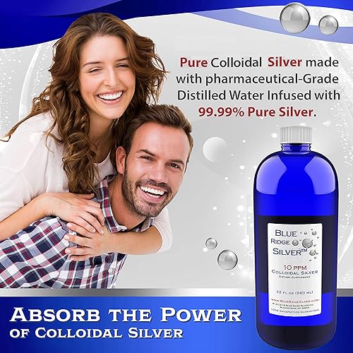 Miniatura 3 de 10 ppm 32 oz de plata coloidal natural suplemento de salud de apoyo inmunológico