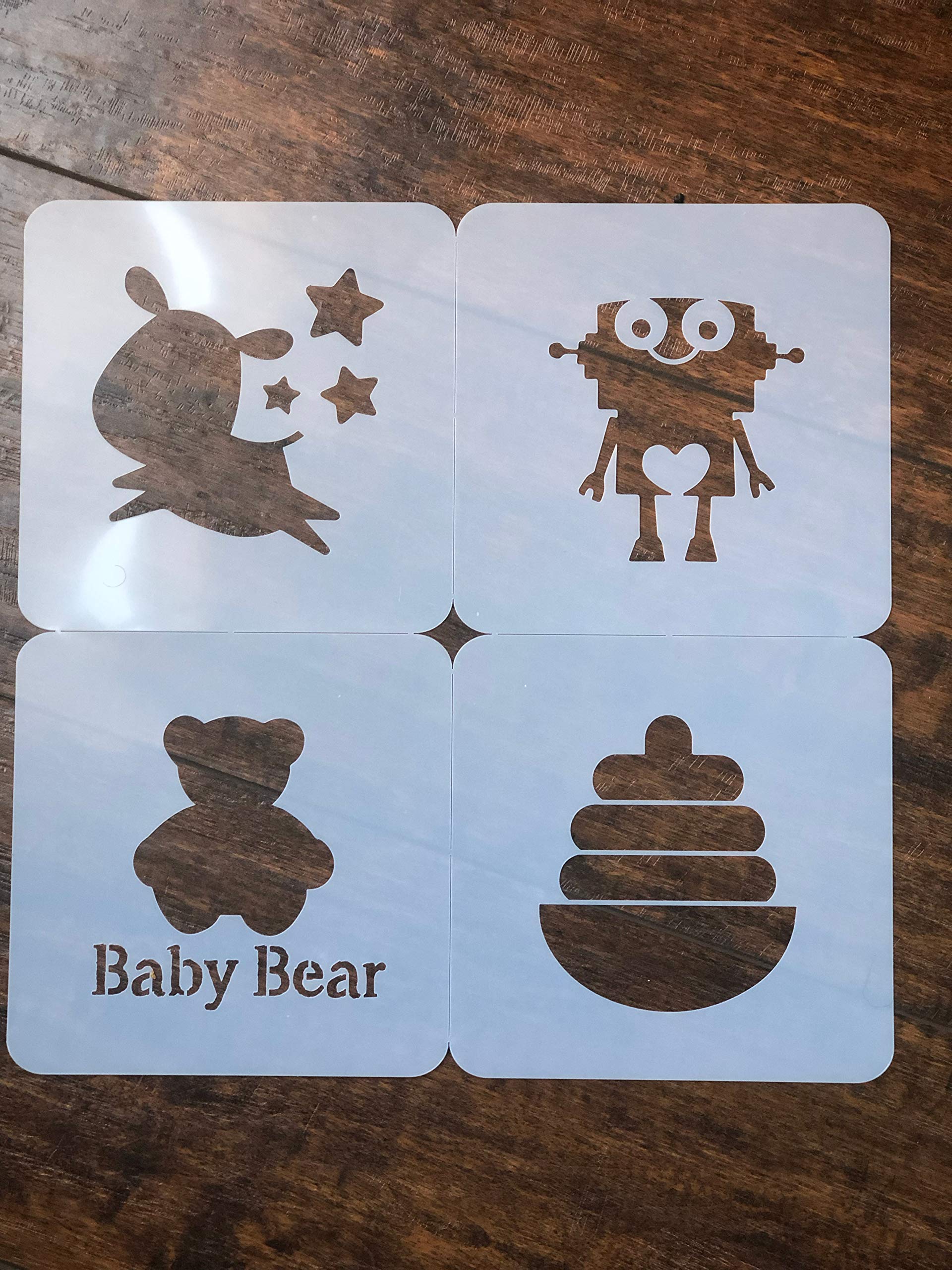 Buy Stencils for baby shower stencils for Fabric Markers I Baby