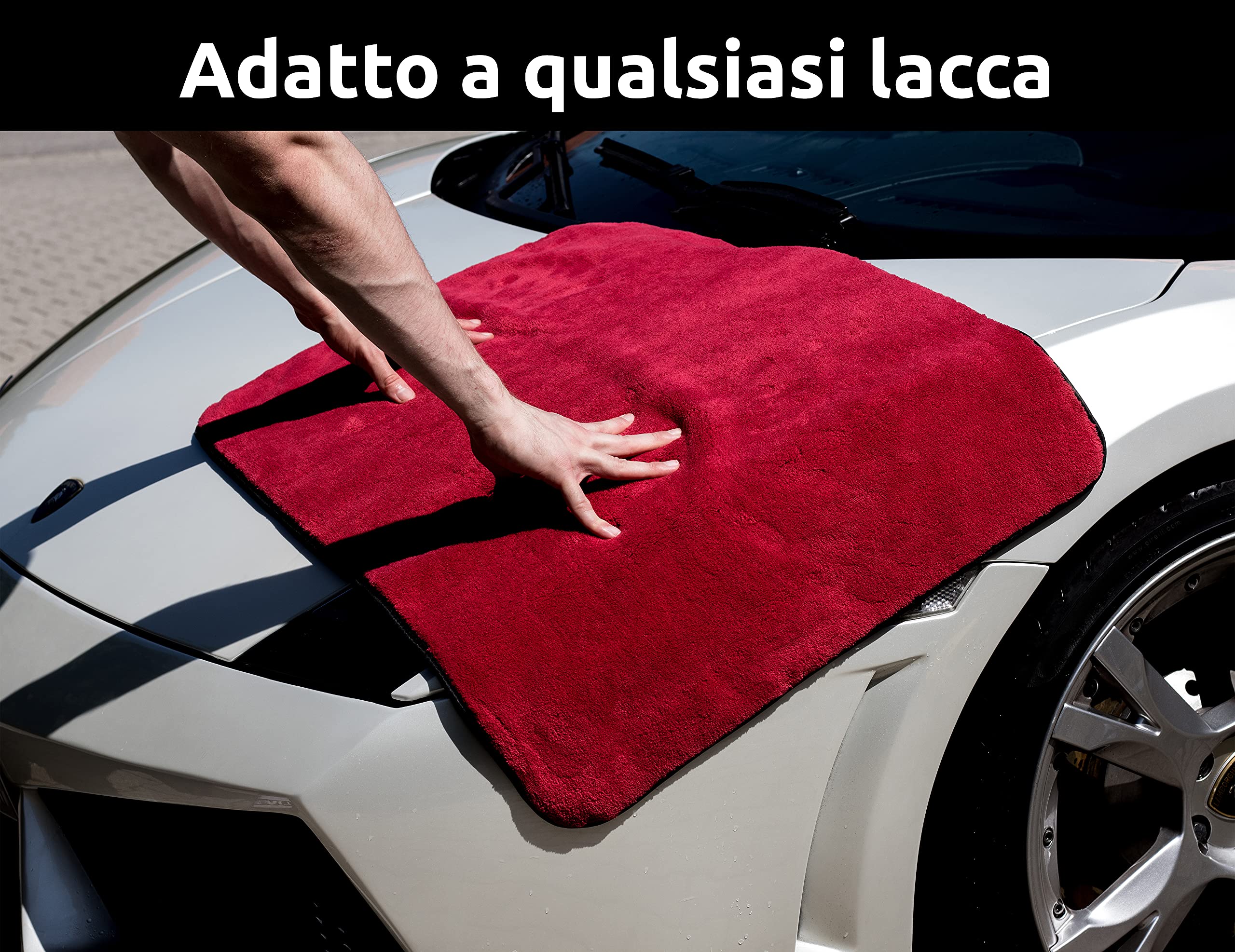 PREMIUM Drying Cloth [90x60cm - 1200GSM] - Extra assorbente senza residui - Panno in microfibra con estrema capacità di assorbimento - particolarmente delicato sulla vernice - per auto e moto