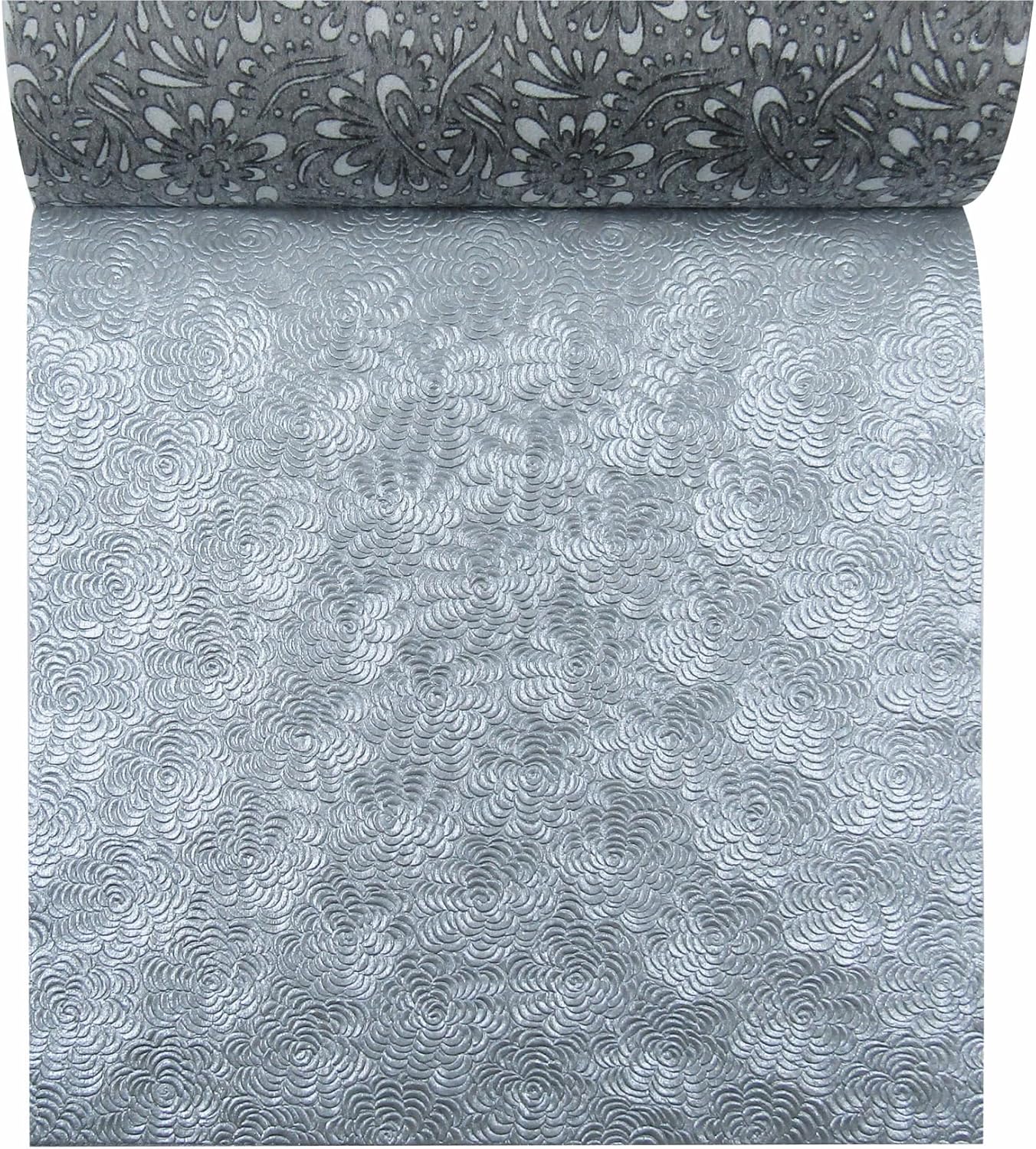 Paperhues Stunning White Silver Grey Handmade Scrapbook Paper 12 x 12" Pad, 24 Sheets (2 sheets each of 12 styles)