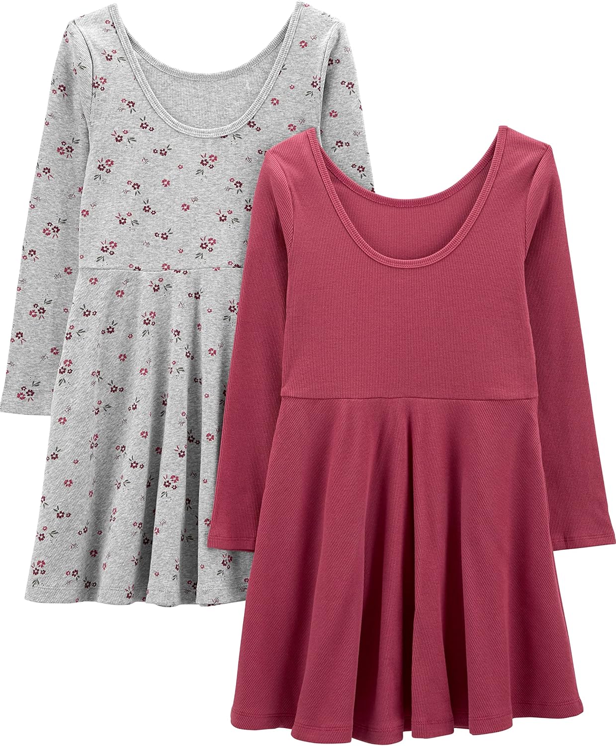 Simple Joys by Carter’s Girls’ 2-Pack Stretch Rib Dresses