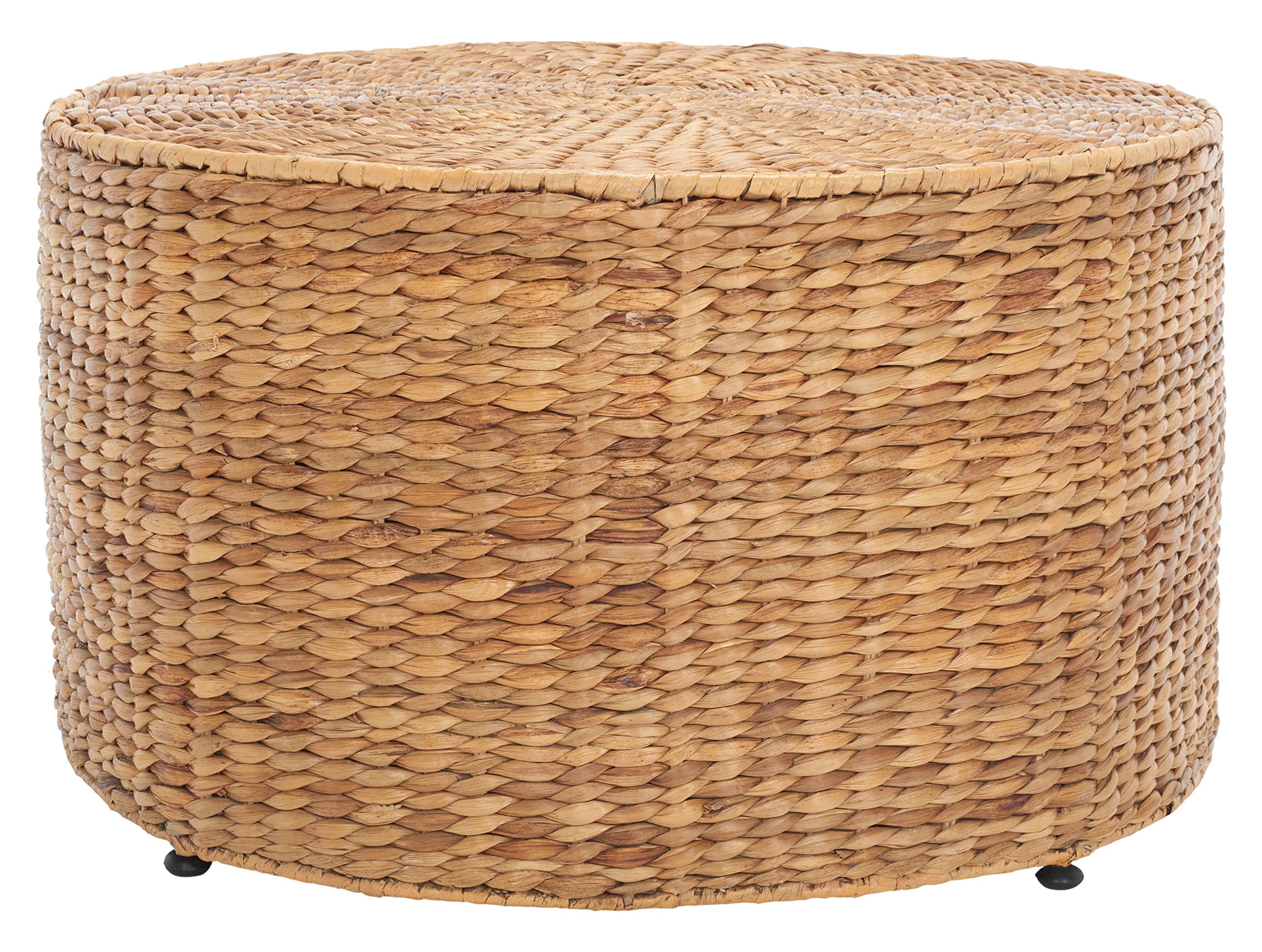 SAFAVIEH Home Collection Jesse Wicker Coffee Table Fully Assembled Natural Fiber Accent Coffee Table with Iron Legs Modern