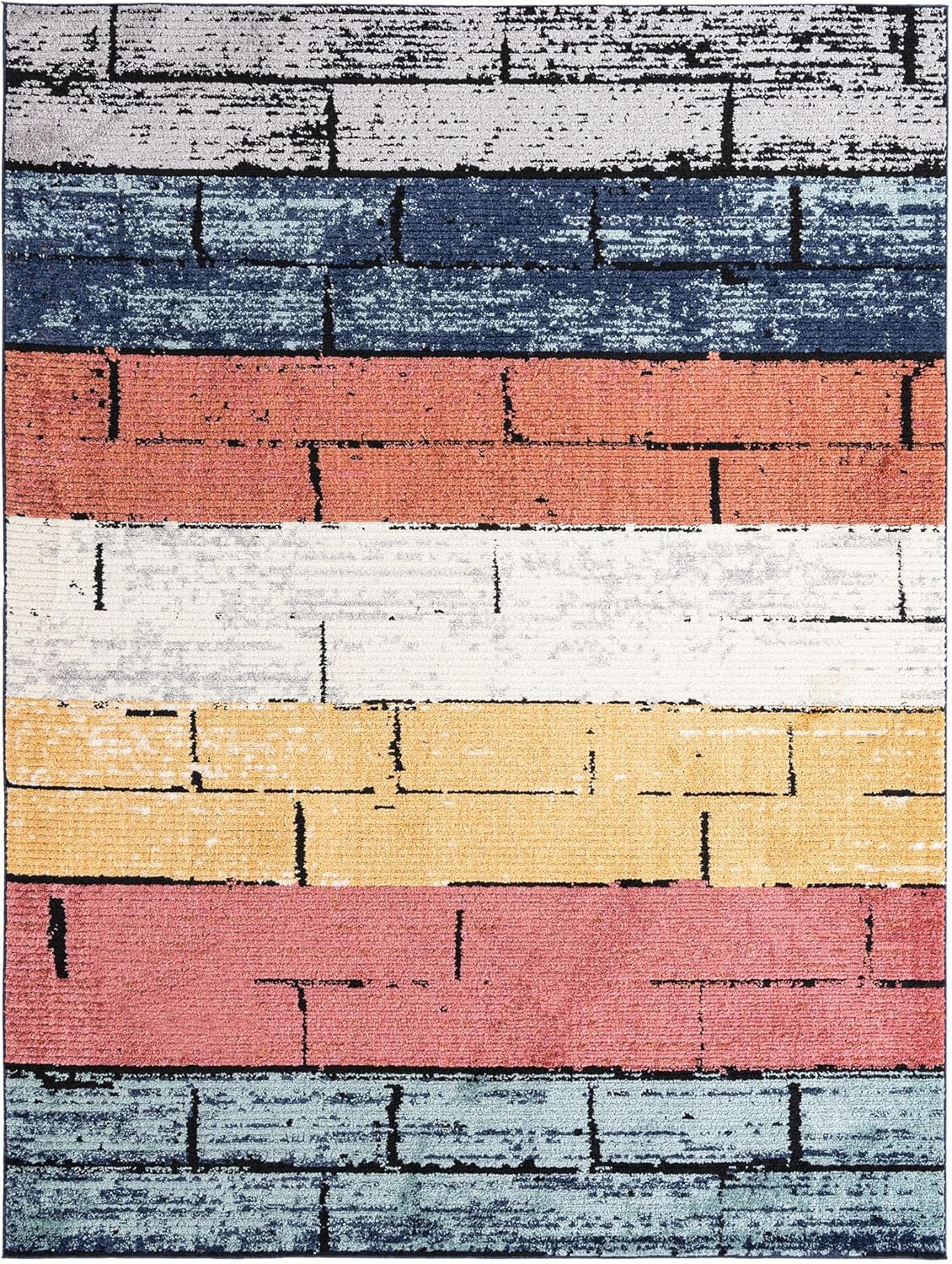 Rugs.com Tagine Collection Rug – 5 Ft Runner Multi Medium-Pile Rug Perfect for Living Rooms, Kitchens, Entryways