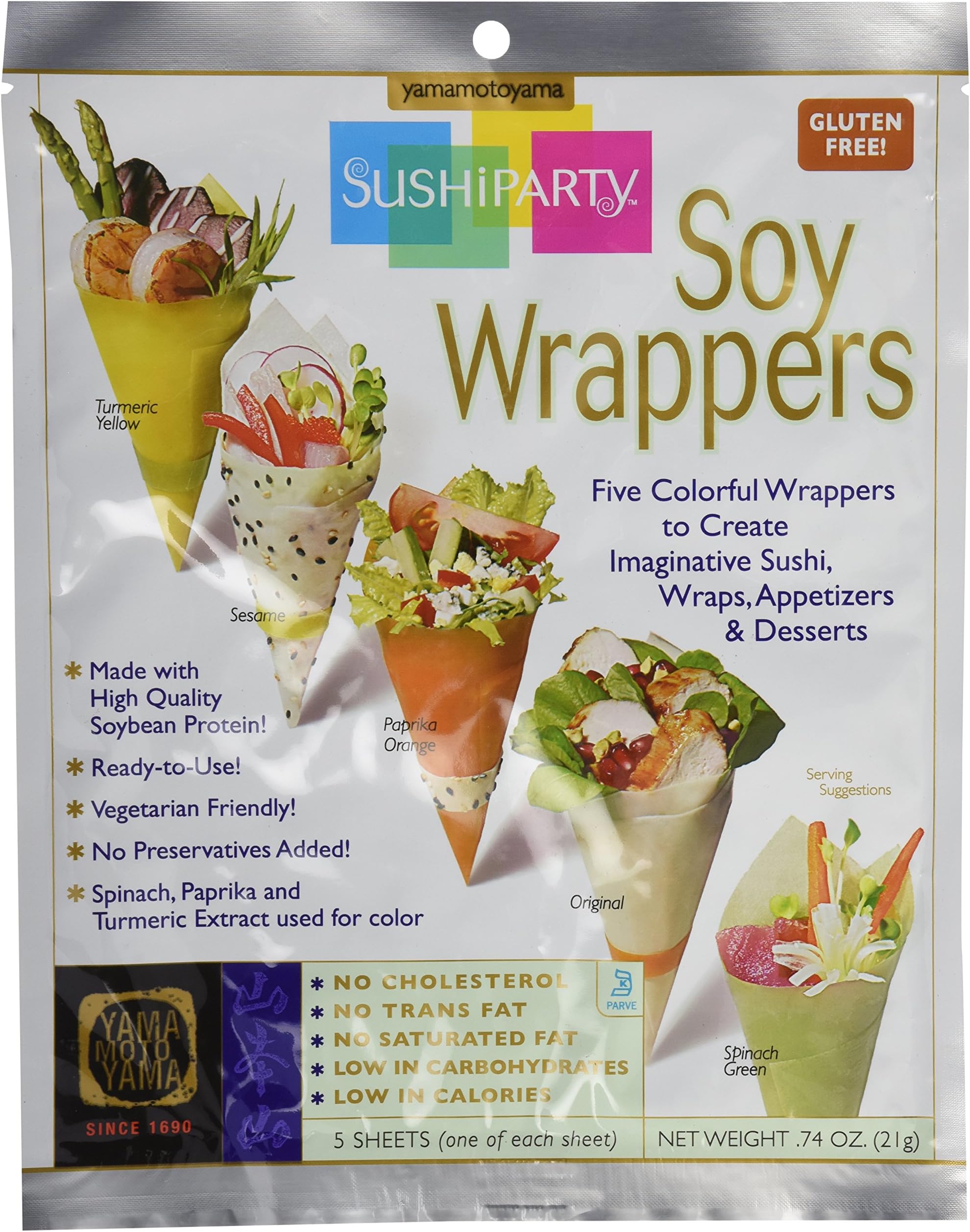 YAMAMOTOYAMA Sushi Party Soy Wrapper, 5 CT