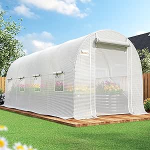 Amazon.com : KING BIRD Premium 15x7x7FT Greenhouse for Outdoors, Walk ...