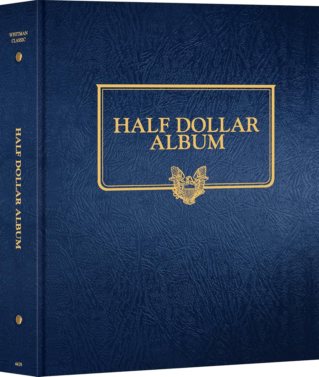 Álbum de monedas Whitman Classic®: medio dólar estadounidense: simple, sin fechas (incluye páginas en blanco)