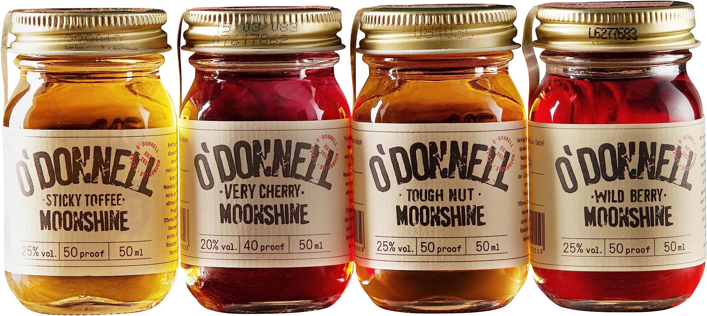 Mini Moonshine Jar | Roasted Apple | Sticky Toffee | Tough Nut | Wild Berry