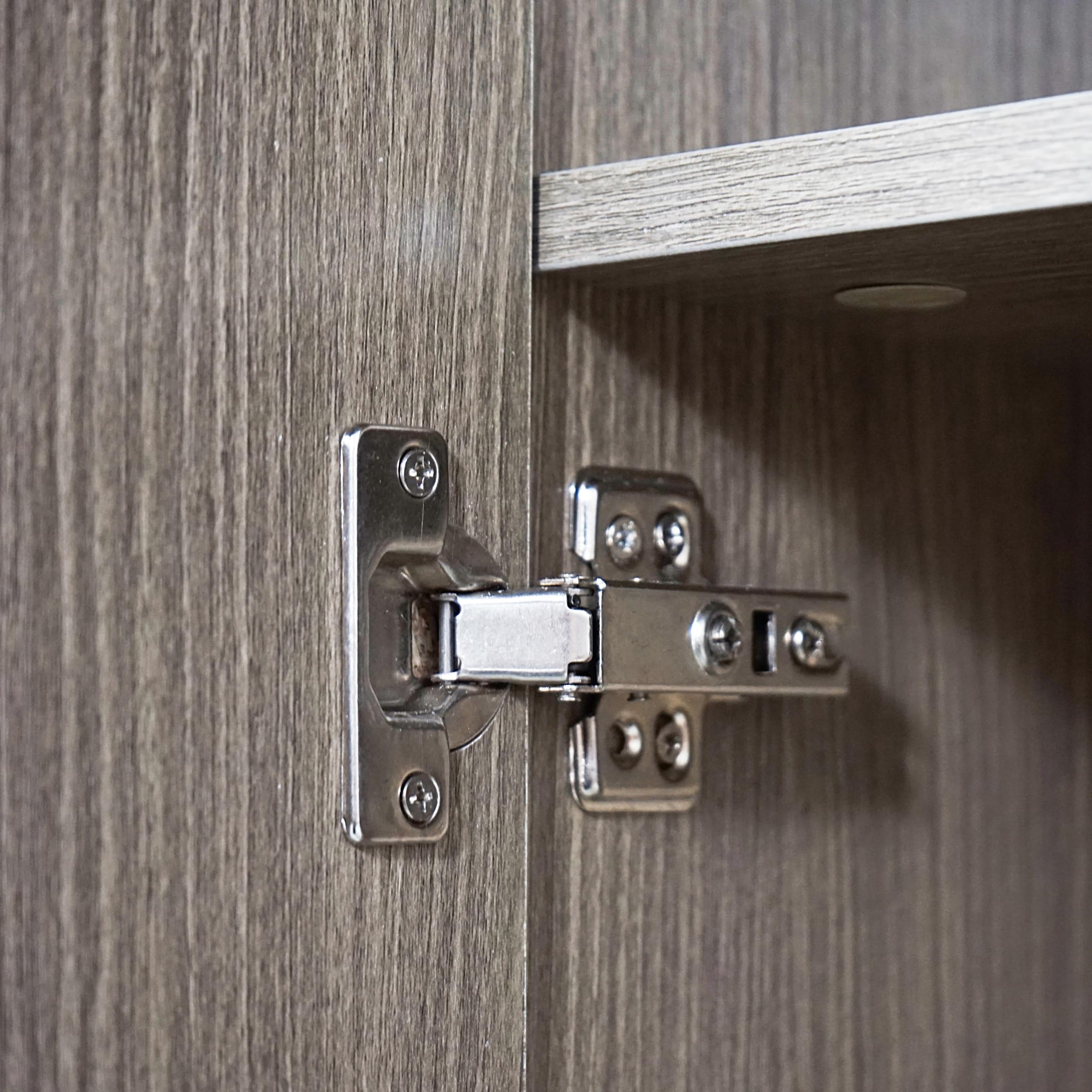 Brigros WeHome - Mobile Colonna 50x140x24 cm, 1 Anta e 4 Vani in Legno, Mobiletto da Assemblare- Bagno