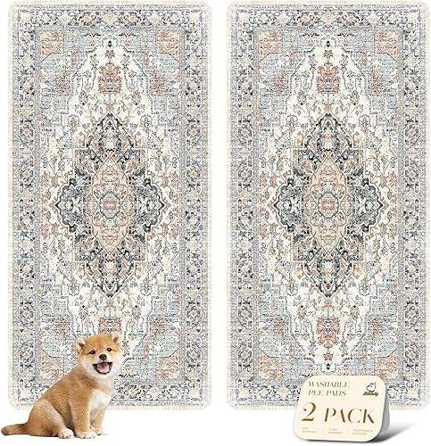 Miniatura 35 de nunubaby Almohadillas lavables para orina de perros, elegante, antideslizante, a prueba de fugas, reutilizable, ultraabsorbente, para jaulas y