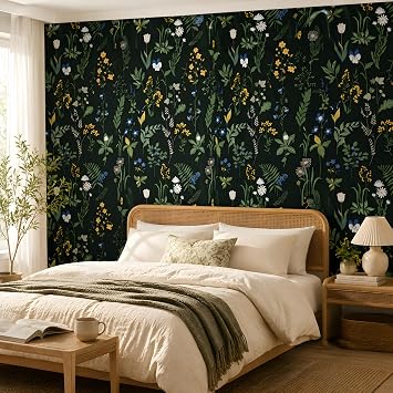 Peel and Stick Wallpaper Boho 44x300cm Floral Wallpaper