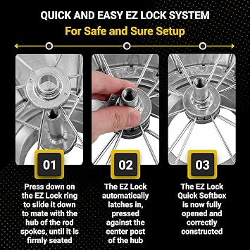 Glow EZ Lock Softbox to Go Kit - Glow EZ Lock 24x36 Quick Strip Rectangular Bowens Mount Softbox Lighting Kit with External and Internal Diffusers, Deflector Disk and Eggcrate Grid, 2-Pack