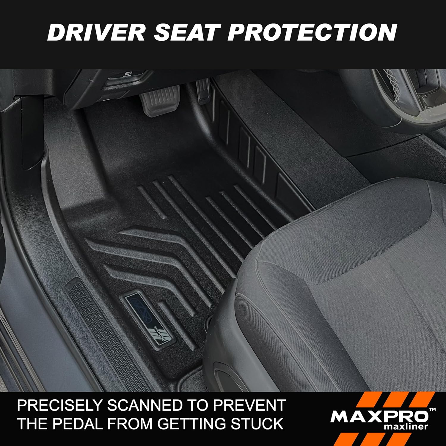 Premium MAXPRO Floor Mats for 2021-2025 Jeep Grand Cherokee L Limited Bucket Seats 1st & 2nd Row Set Jeep Grand Cherokee Floor Mats All Weather Car Mats for Waterproof Non Slip TPE Car Floor Liners