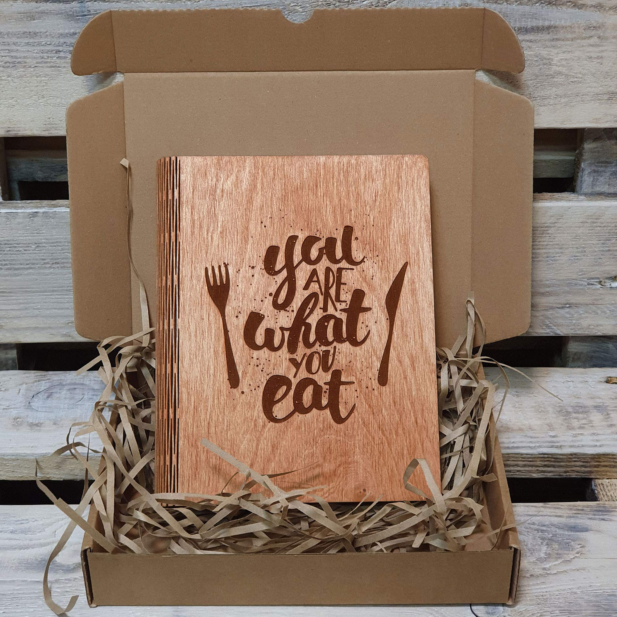 Amazon.co.jp: A5 木製白紙のレシピ本 (7.5 x 6インチ) – 80