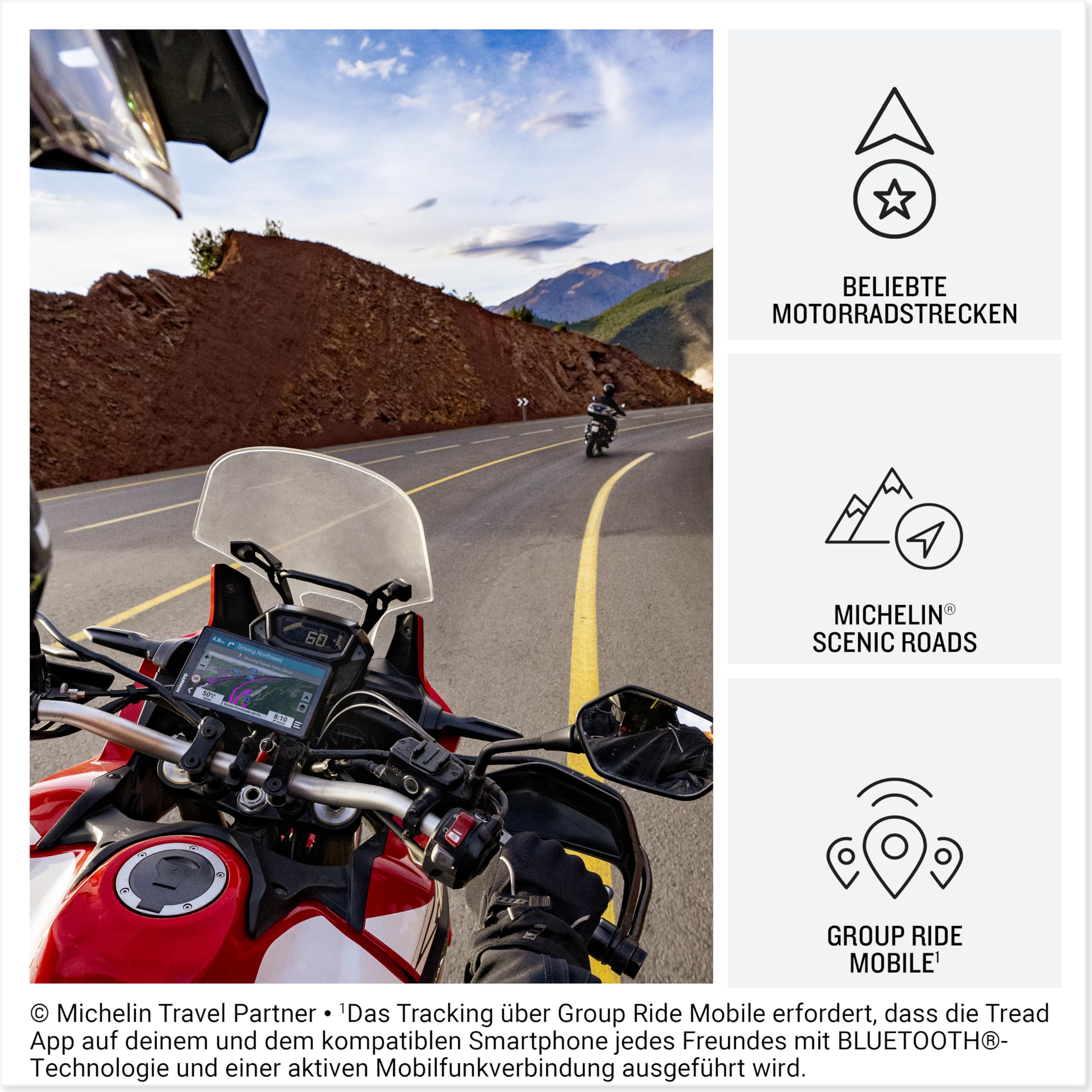 Garmin zūmo XT2 – wasserdichtes Motorrad-Navi für On- & Offroad mit ultrahellem 6“ HD-Touchdisplay und vorinstallierter EU-Karte, mit Adventurous Routing, Satellitenbildern, Schwarz