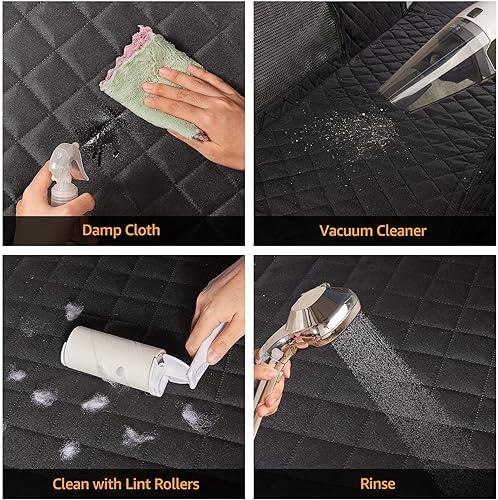 Miniatura 6 de nzonpet Fundas de asiento trasero para perros para camiones, 100% impermeables con ventana de malla grande, hamaca XL antideslizante a prueba de