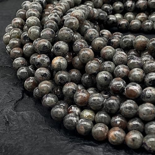 Miniatura 2 de ABCGEMS - Cuentas de yooperlita ahumadas americanas de lago superior (llama parpadeante bajo ultravioleta), piedra de cristal de energía de chakra