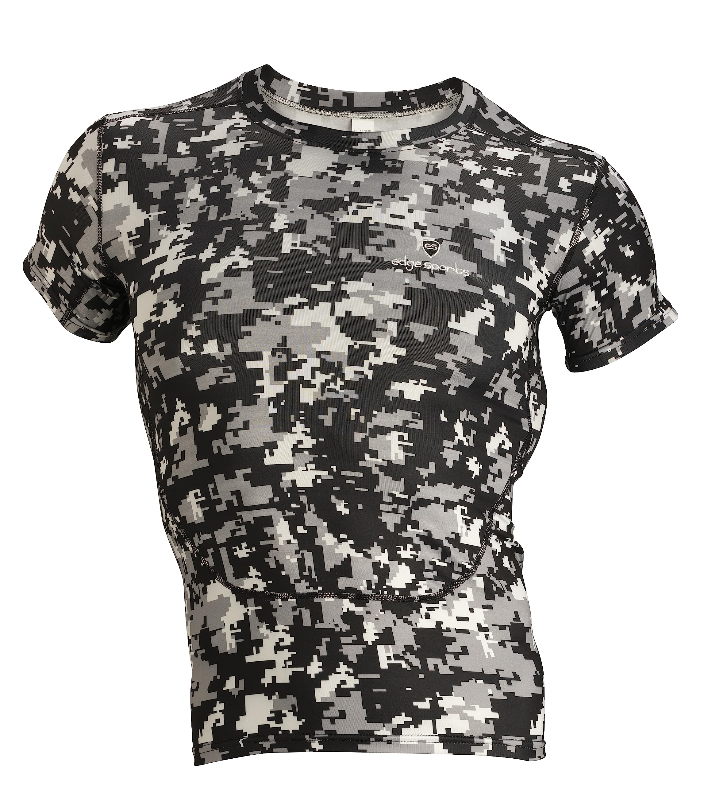 EDGE SPORTSBoys Compression Shirts - Cool Dry Short Sleeve Workout Shirts for Youth Sports - Perfect for Football Basketball Baseball