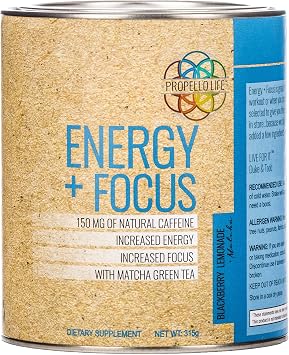 Propello Life Energy + Focus Drink Mix BlackBerry Lemonade, 30 Servings