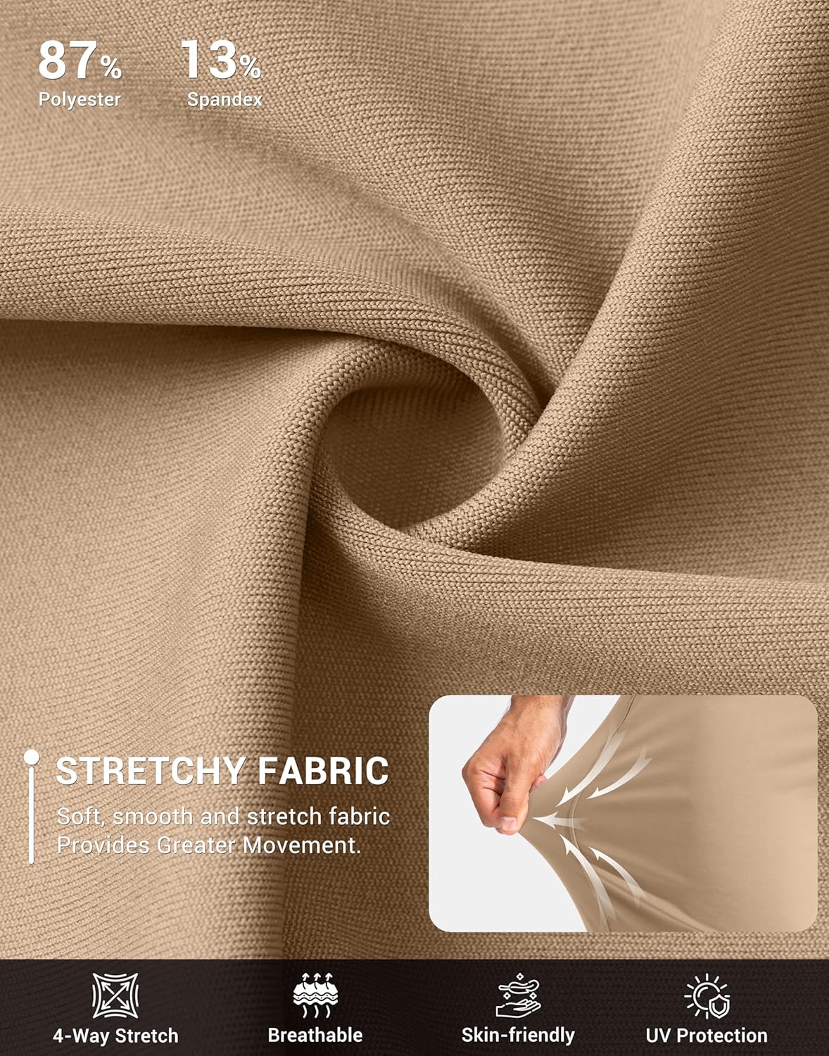 G Gradual Men's Golf Joggers Pants with Zipper Pockets Stretch Sweatpants Slim Fit Track Pants Joggers for Men Work Running - Image 4