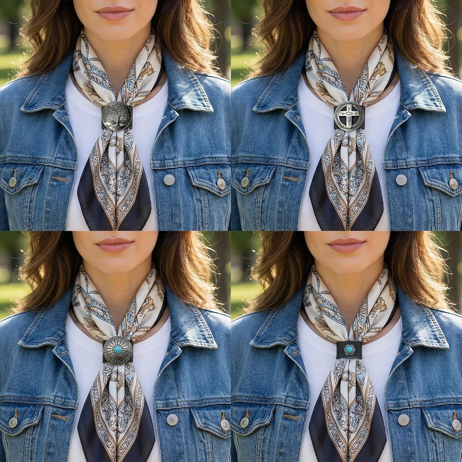 Scarf Rings and Slides for Women Shawl Buckle Clothing Clips image 5