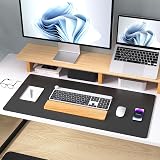 Aothia Sous-main de bureau,Grand tapis de souris, 91 x 43cm, Noir - 8