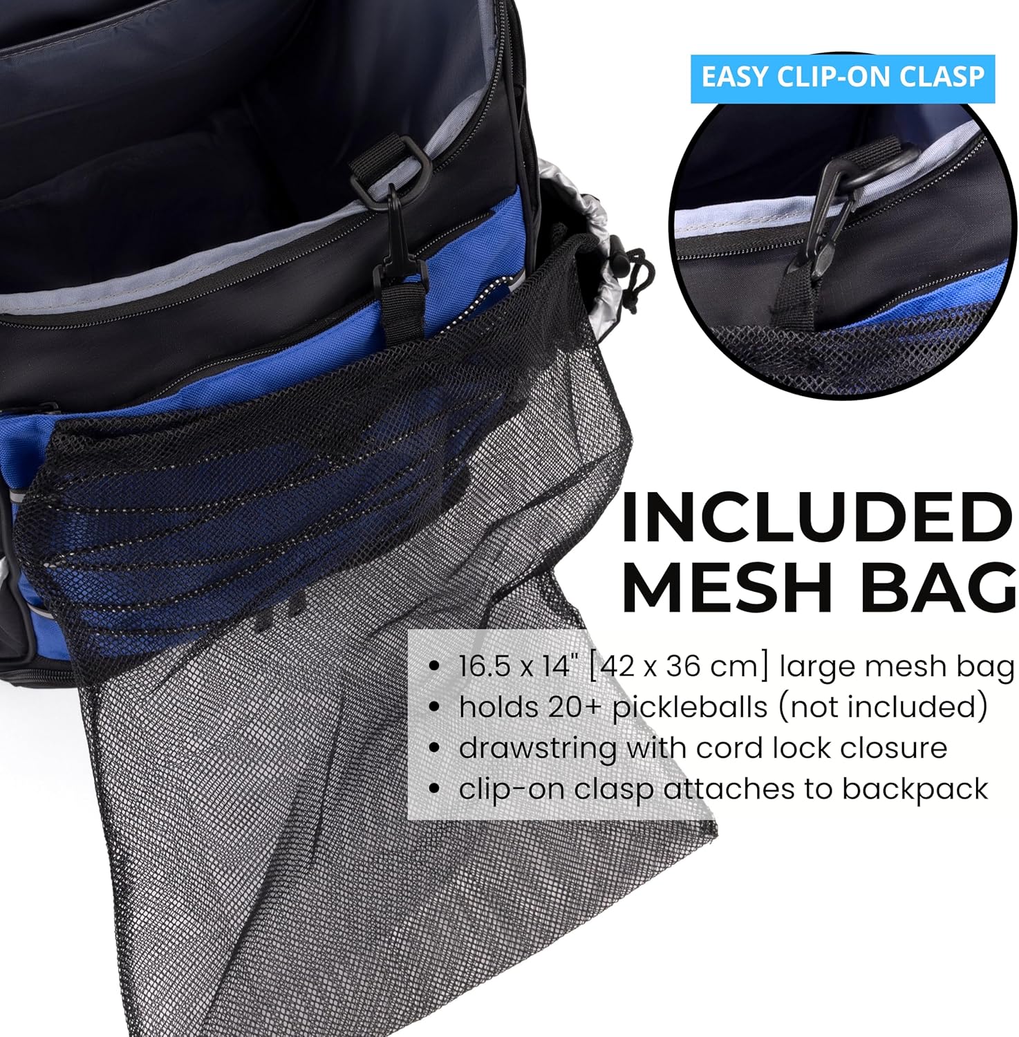 Athletico Pro 42L Pickler Pickleball Backpack (Blue)