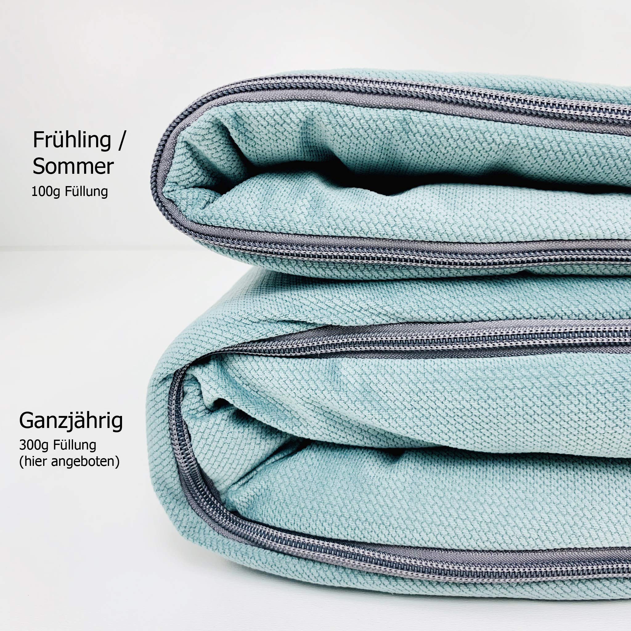 Fußsack für Babyschale Ganzjährig Boucle, Übergang Einschlagdecke universal 3-Punkt Eukalyptus