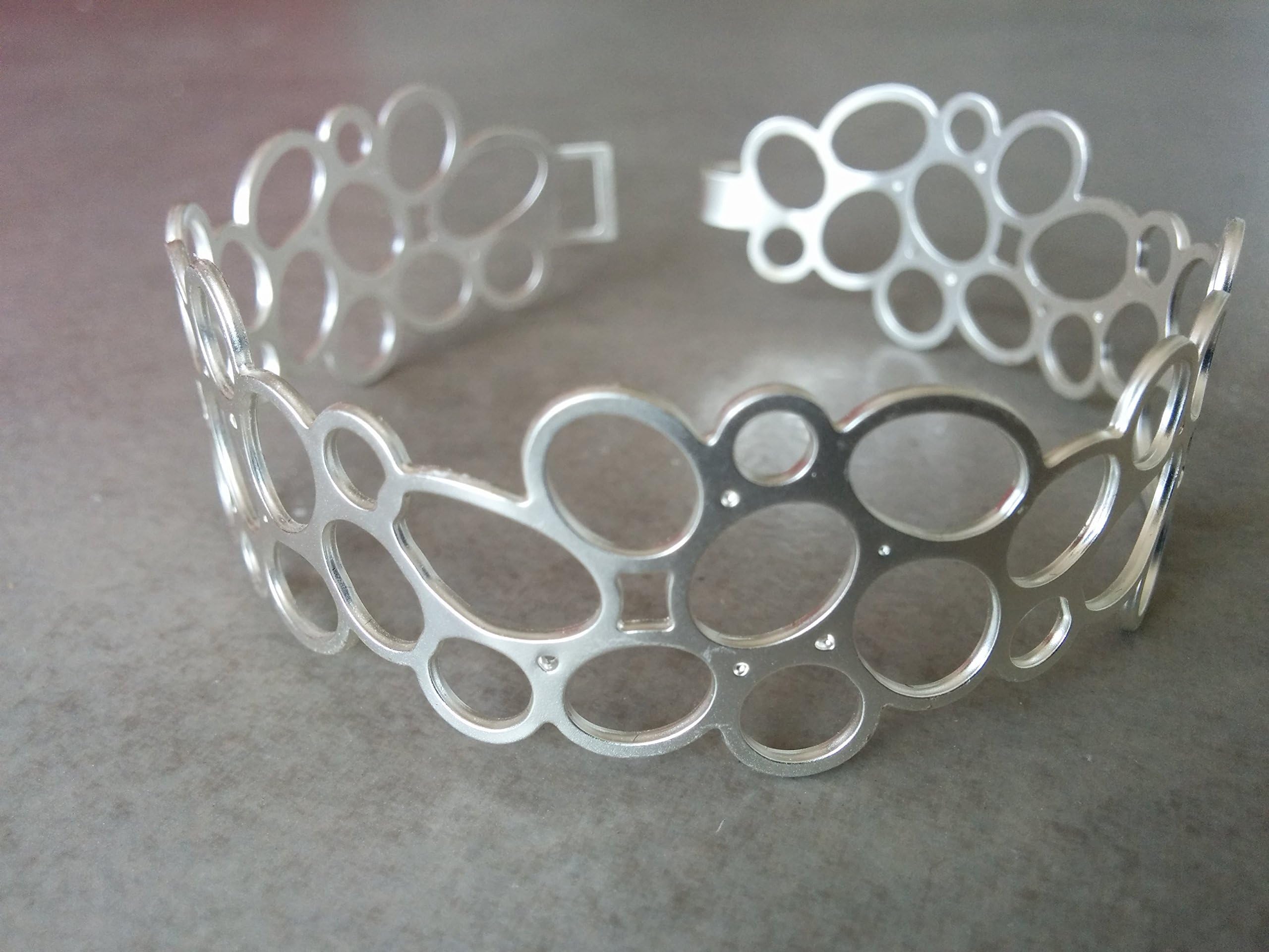 Silver Cuff Bracelet, Circle Braclete