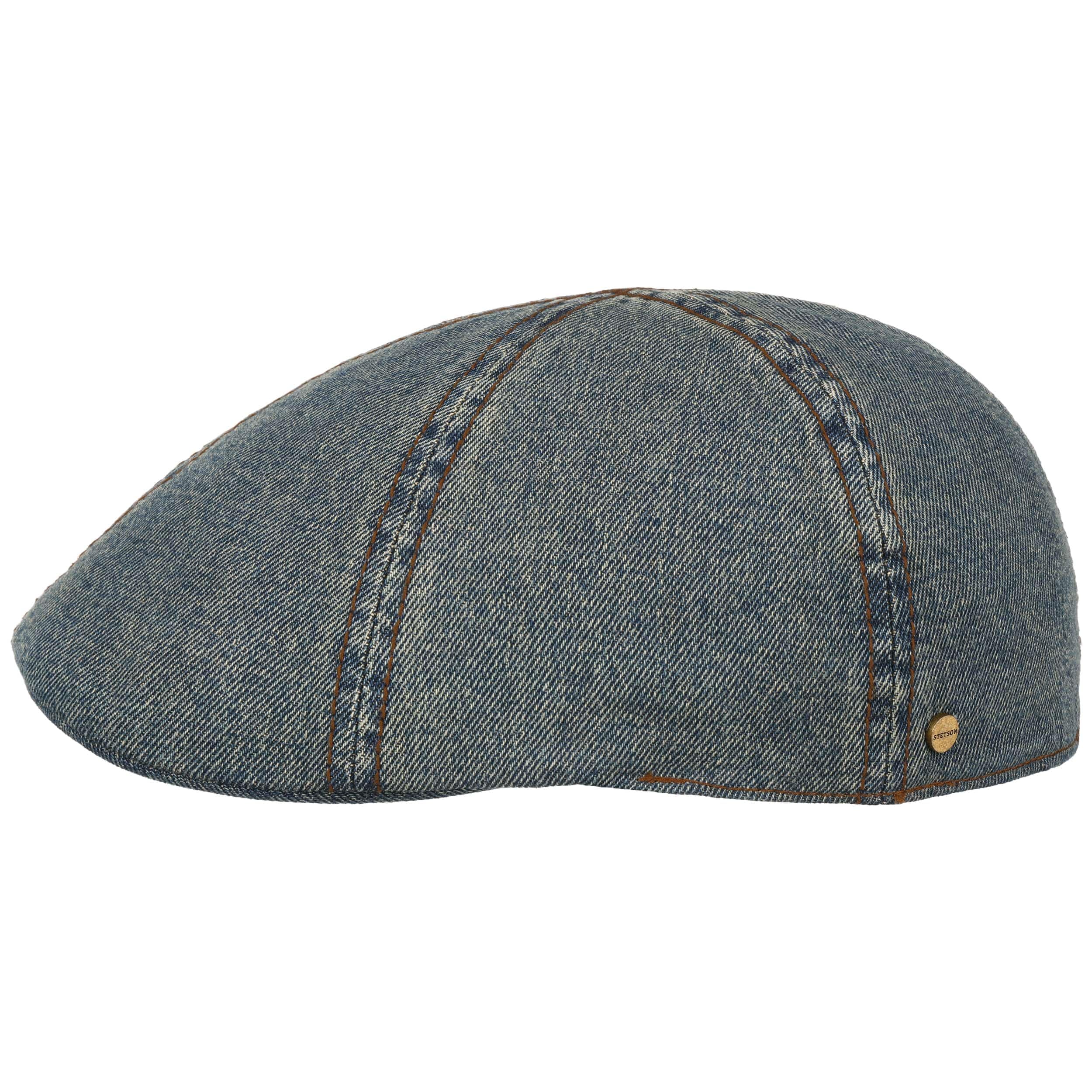 Stetson Denim Washed Flat Cap By