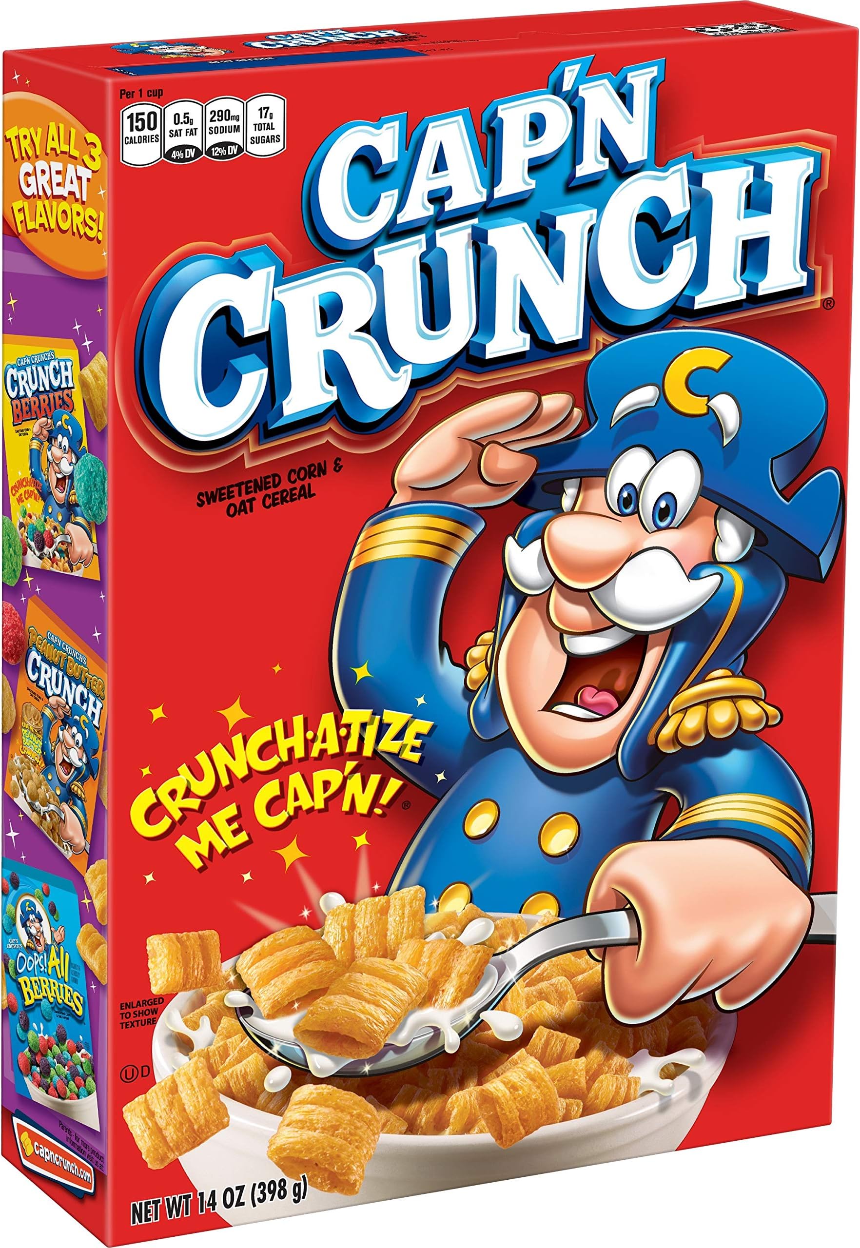 Cap'n Crunch Cereal, Original Crunch, 14 Ounce