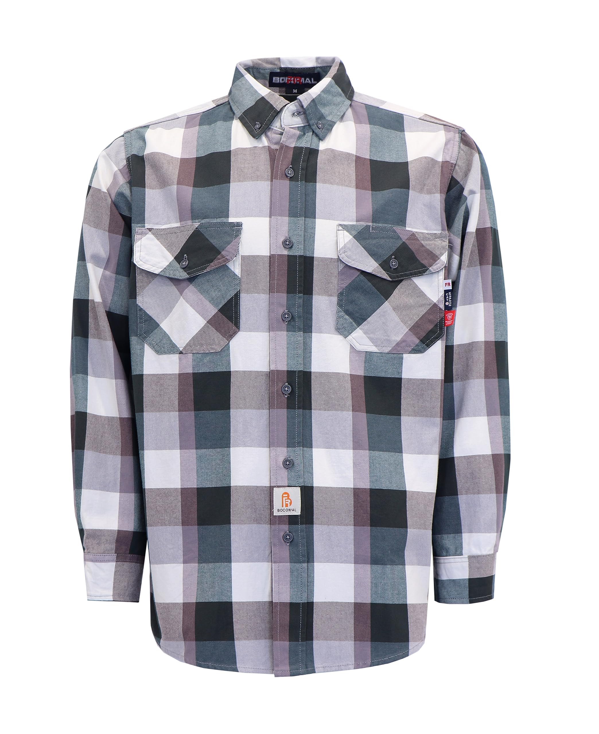 BOCOMAL FR Shirts 6.25oz Light Weight for Summer Welding Shirts Flame Resistant Shirt