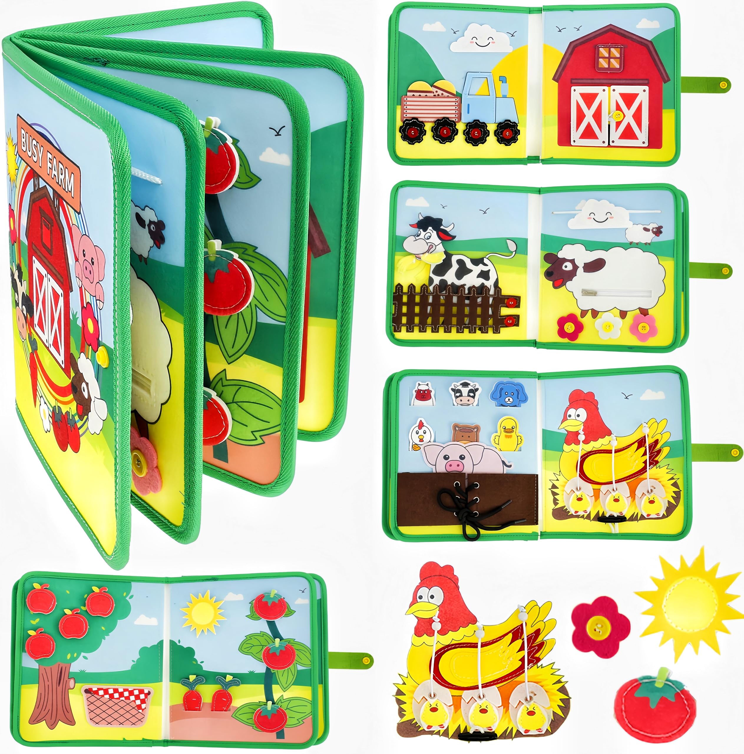 Farm Busy Book for Toddlers 1 2 3 Year Old