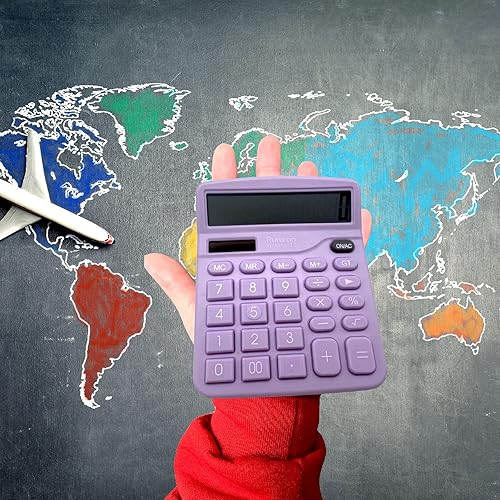 Miniatura 4 de YOUHO Calculadora, Batería Solar de 12 bits Doble Potencia Función Estándar Calculadora Electrónica con Pantalla LCD Grande Calculadora de Oficina