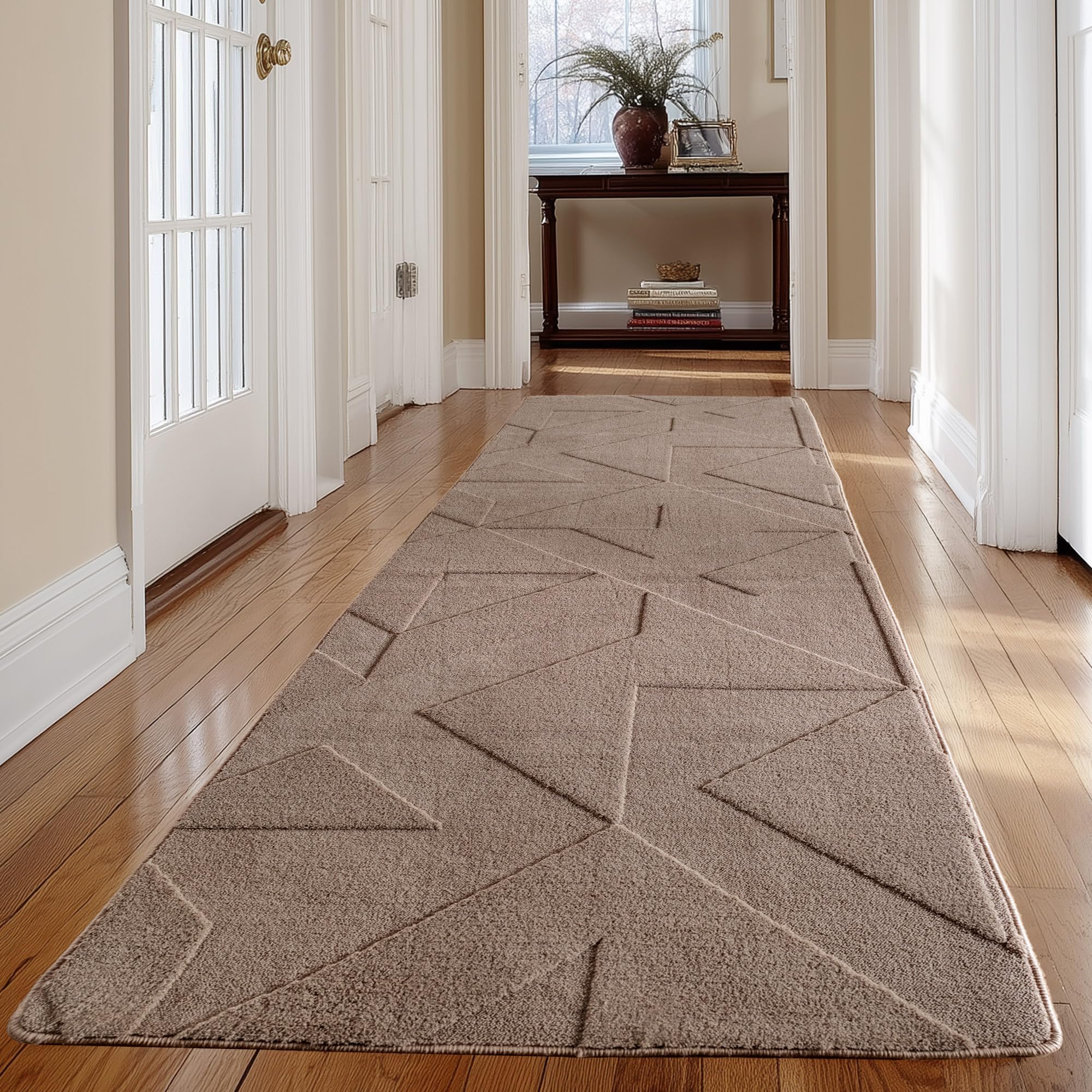 Carpetsale24 Boho Teppich Weicher Skandinavischer Kurzflor mit 3D-Effekt, Waschbar & Pflegeleicht, Moderner Teppich für Wohnzimmer, Esszimmer oder Schlafzimmer
